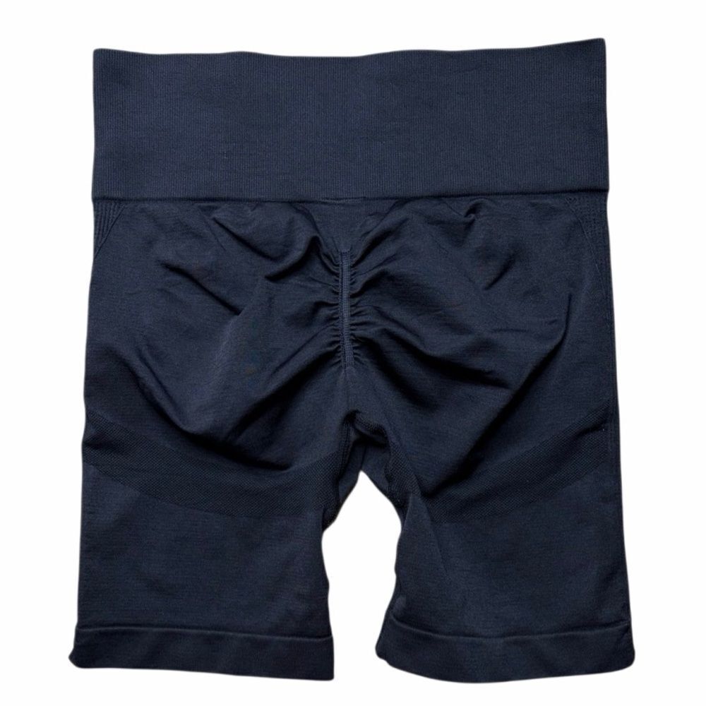 New Mix Black Ribbed Athletic Shorts Size Large